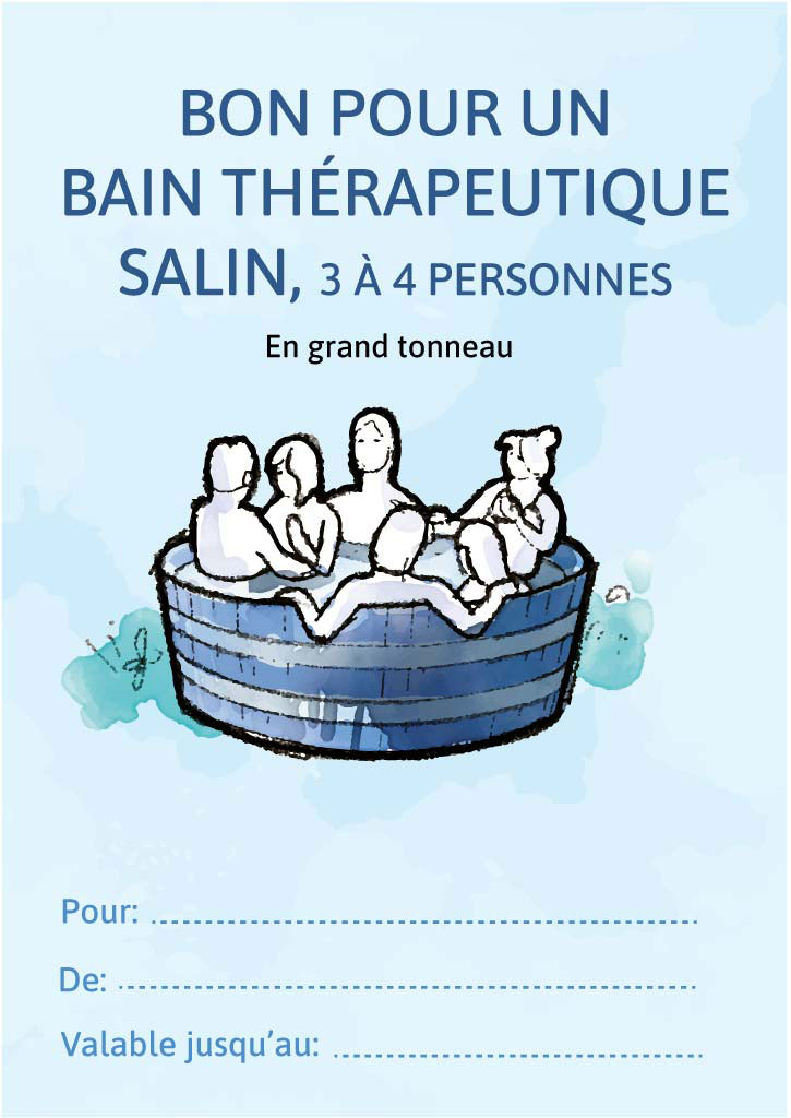 Bon pour un bain salin pour 3 à 4 personnes