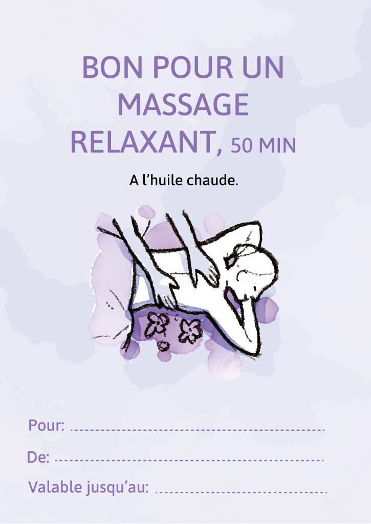 Bon pour un massage relaxant de 50 minutes
