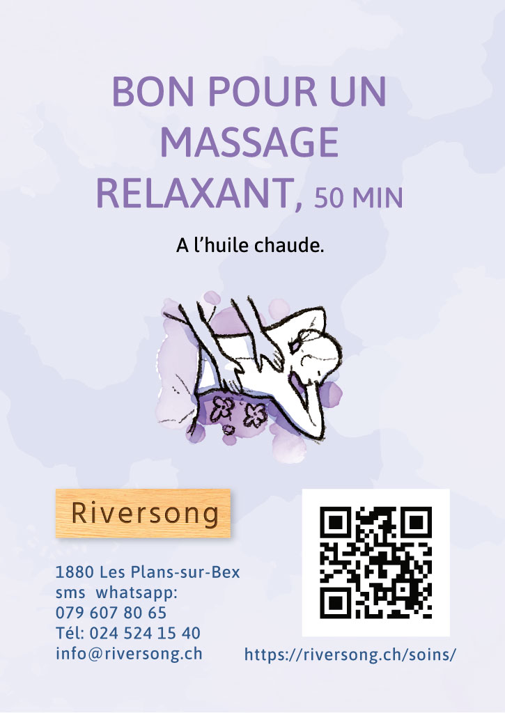 Bon pour un massage relaxant de 50 minutes
